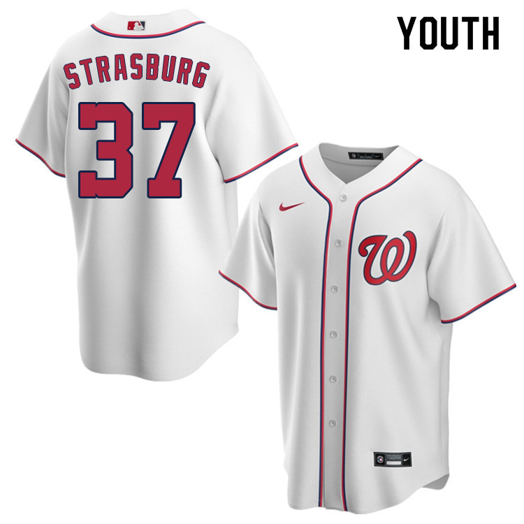 Nike Youth #37 Stephen Strasburg Washington Nationals Baseball Jerseys Sale-White